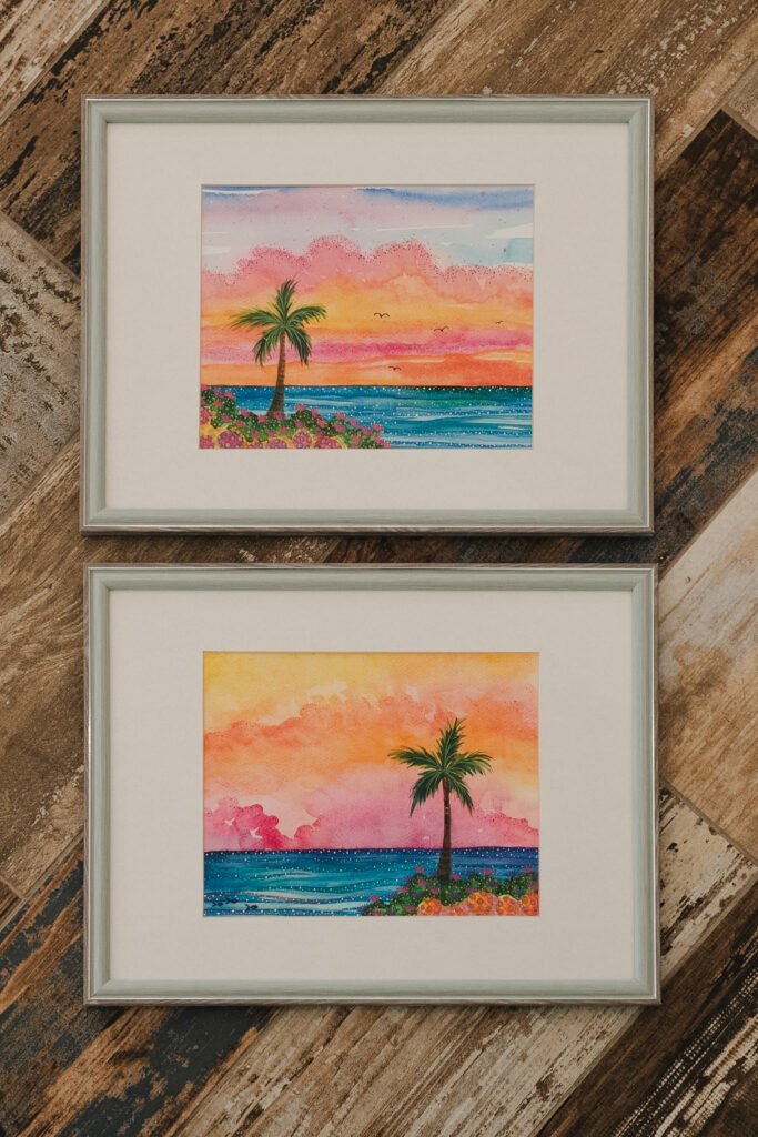Aqua Sky with Palm (LC016)