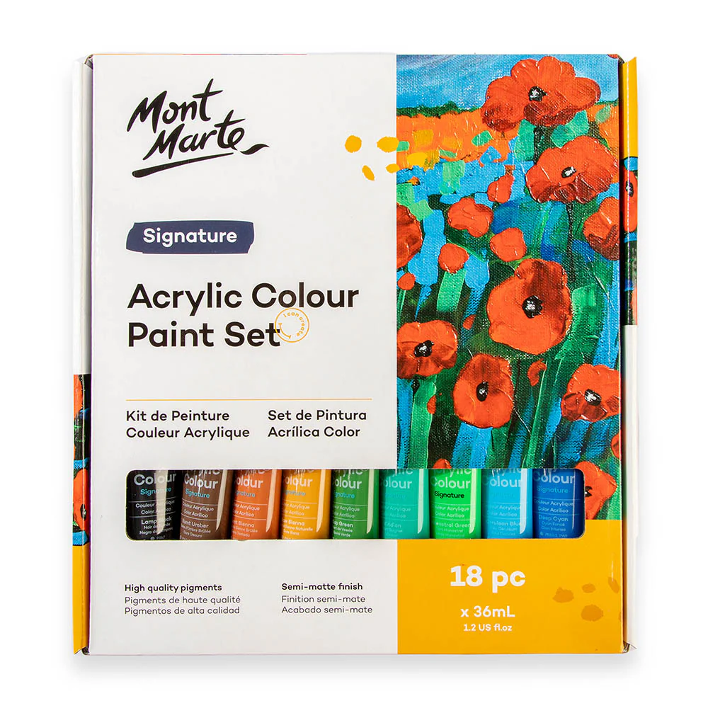 Acrylic Colour Paint Set Signature 18pc x 36ml