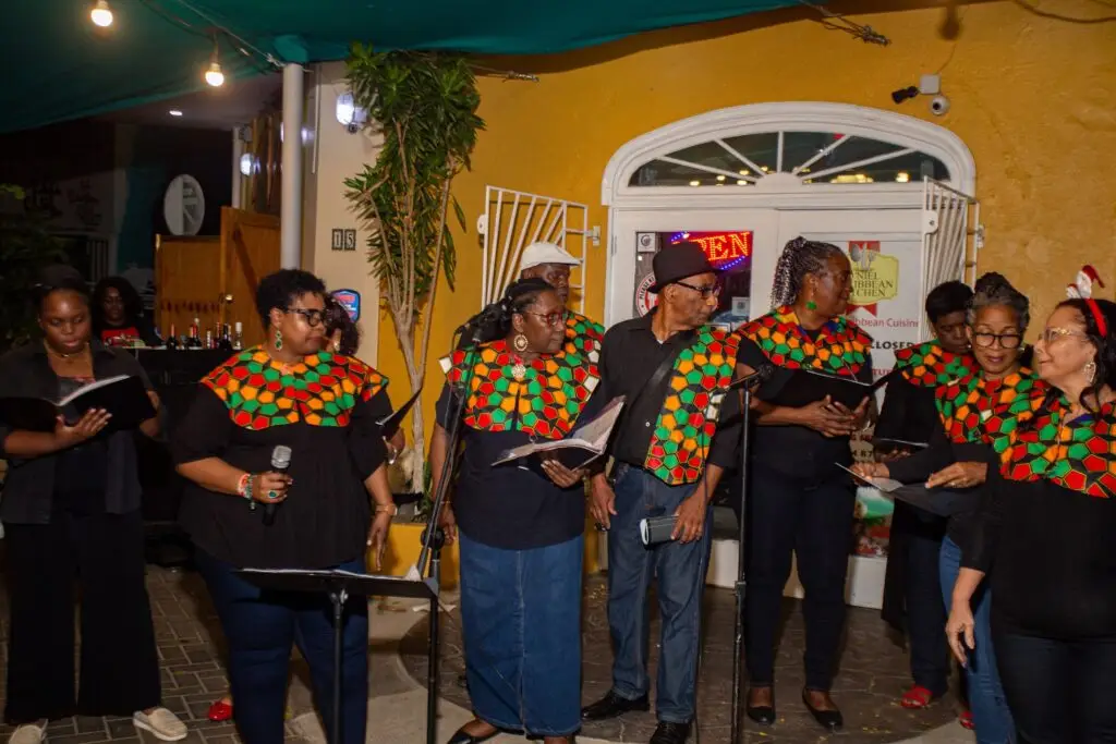 Carol singers performing at the Aruba Christmas Fair 2023