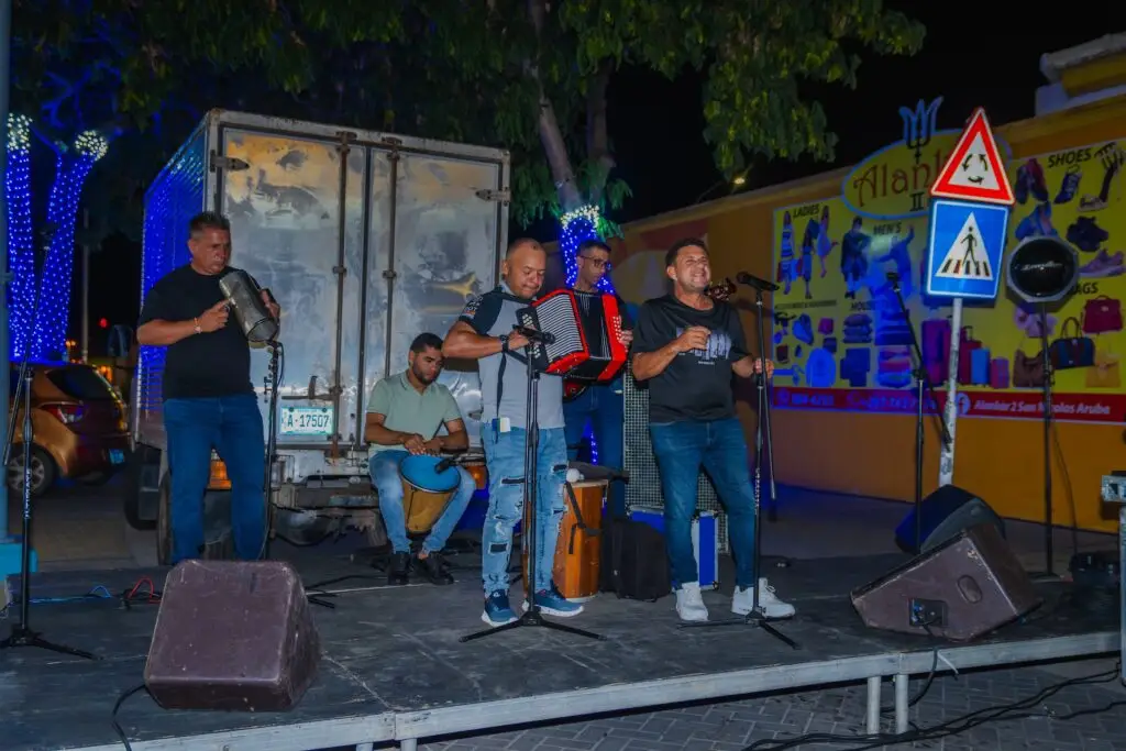 Live music on the mural stage at the Aruba Christmas Fair 2025