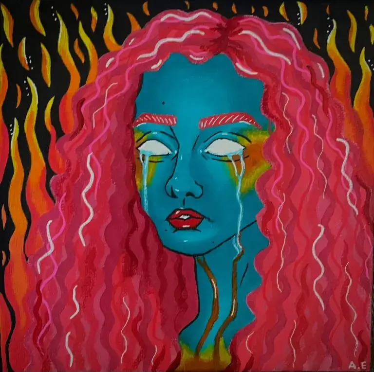 Fire Awakens by Angeline Every, original art from Aruba