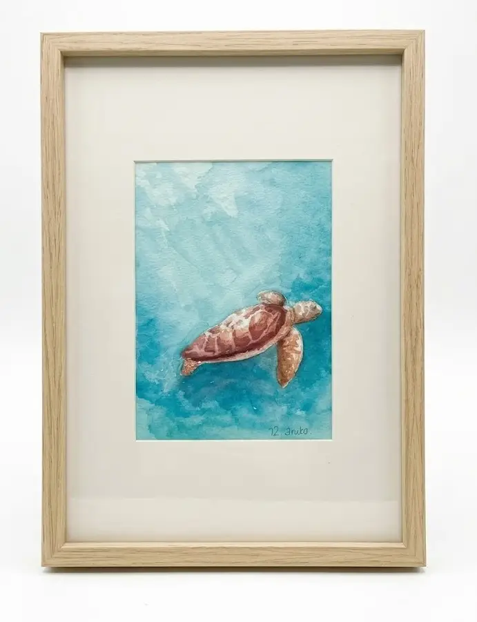 Turtle Small by Vivian Damke, original art from Aruba