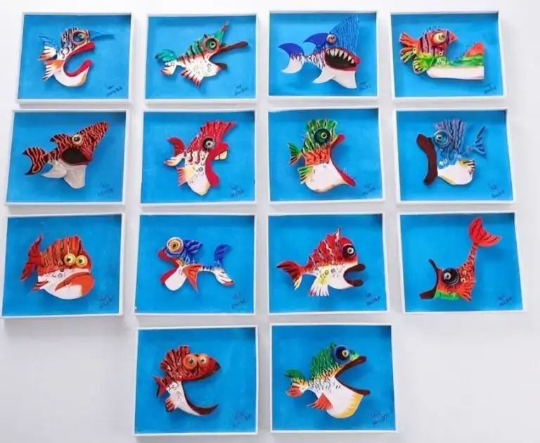 Wooden Fish Painting by Lejo, original art from Aruba
